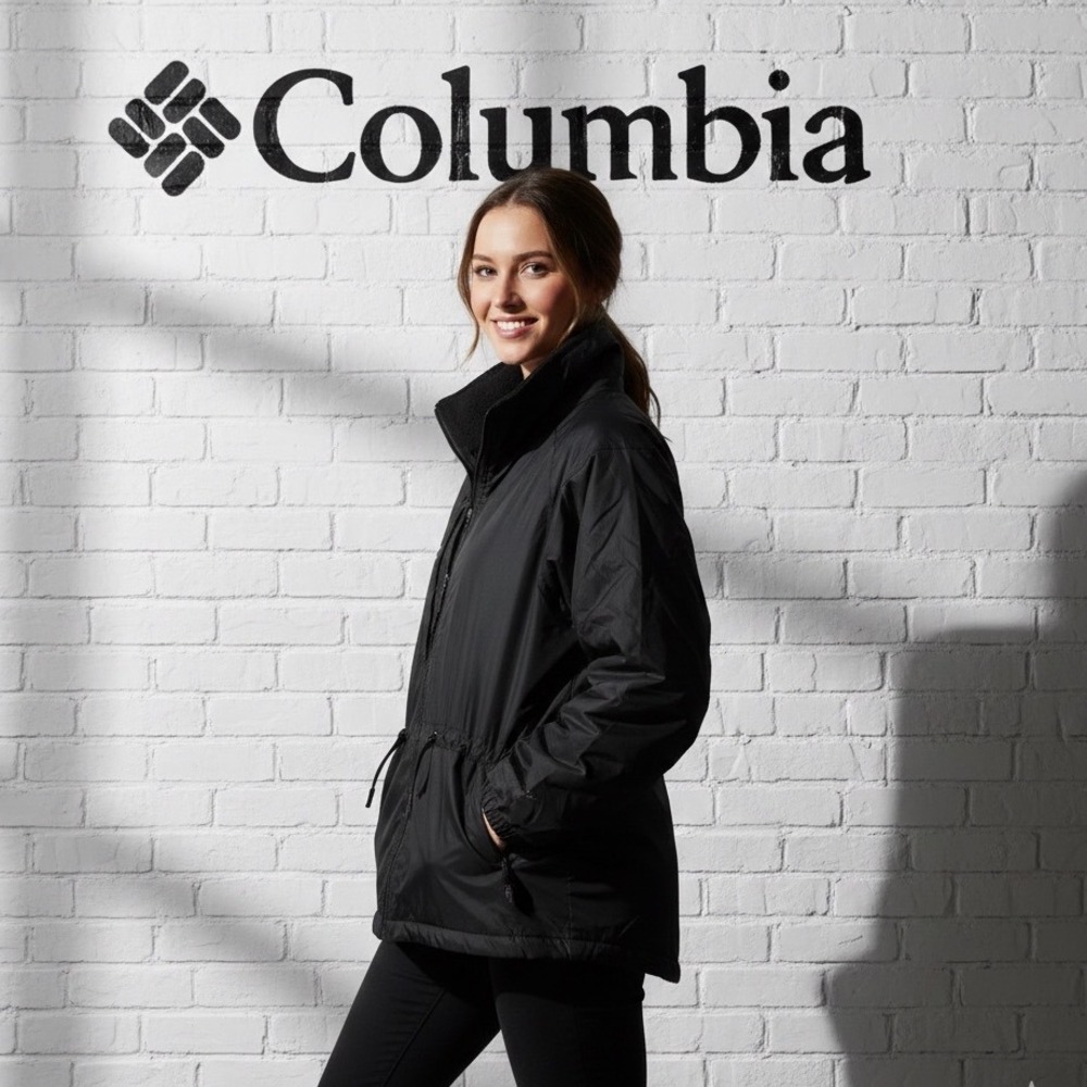 🔥Columbia🖤🩶🖤 Sportswear waterproof Full Zip Jacket Winter Fleece Lined